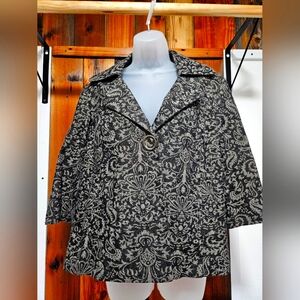 NWT Harold's Black/Gray with Gold Threads Jacket
